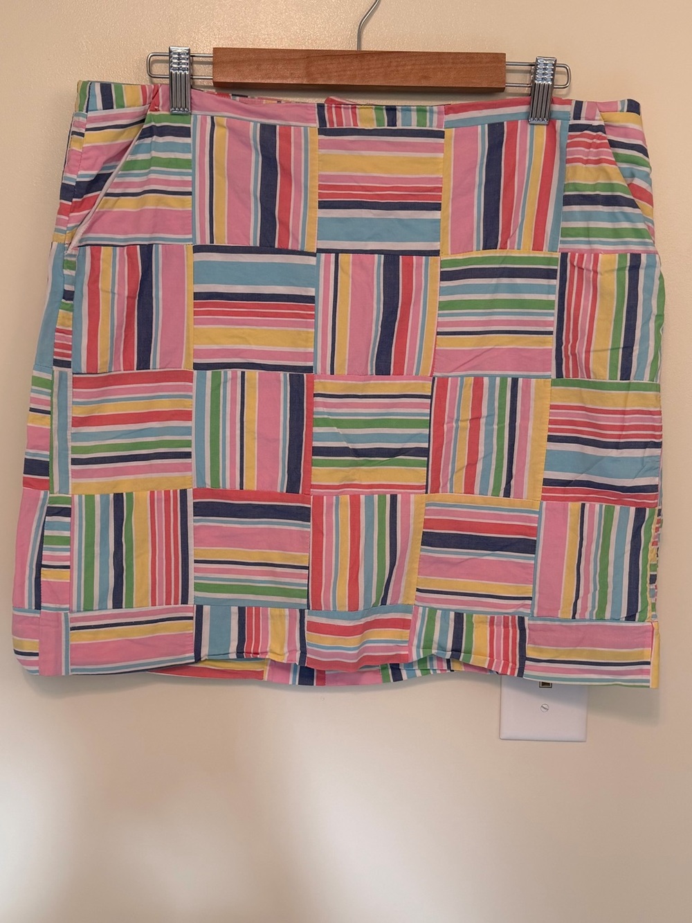 Lilly Pulitzer Multicolor Striped Patchwork Mini Skirt
